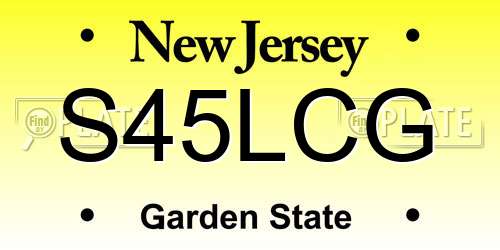 S45LCG New Jersey License Plate