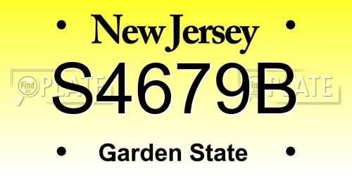 S4679B New Jersey License Plate