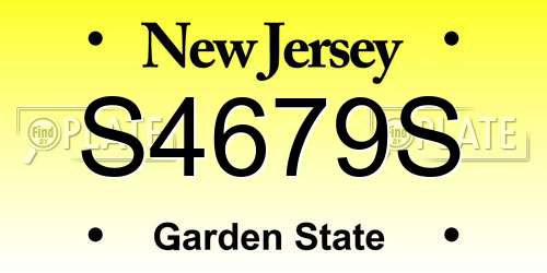 S4679S New Jersey License Plate