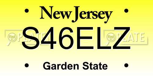 S46ELZ New Jersey License Plate