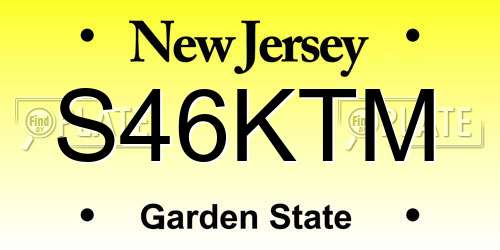 S46KTM New Jersey License Plate