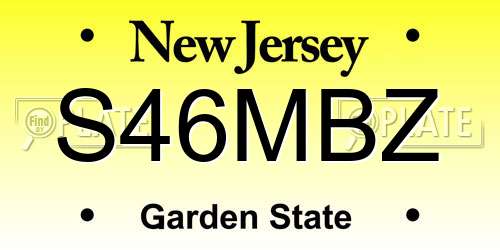 S46MBZ New Jersey License Plate