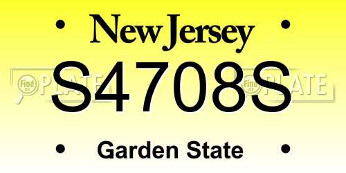 S4708S New Jersey License Plate