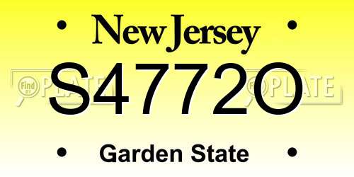 S4772O New Jersey License Plate