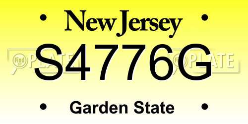 S4776G New Jersey License Plate