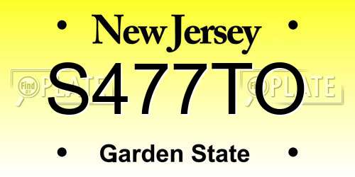 S477TO New Jersey License Plate