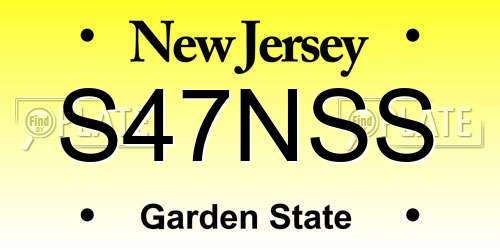 S47NSS New Jersey License Plate