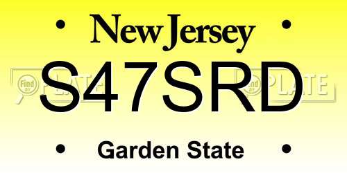 S47SRD New Jersey License Plate