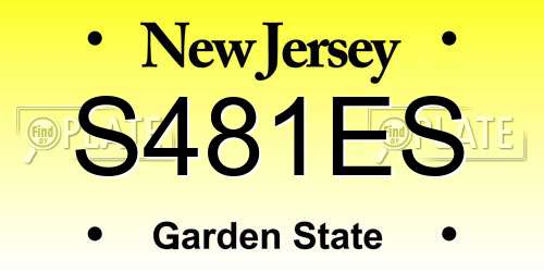 S481ES New Jersey License Plate