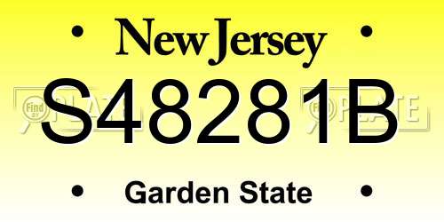 S48281B New Jersey License Plate