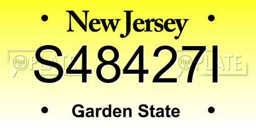 S48427I New Jersey License Plate