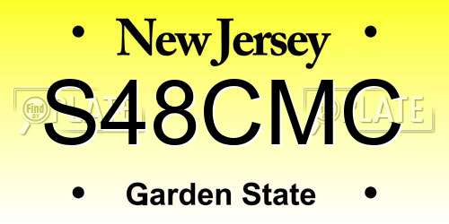 S48CMC New Jersey License Plate