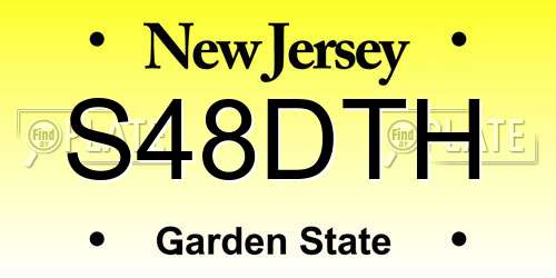 S48DTH New Jersey License Plate