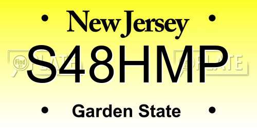 S48HMP New Jersey License Plate