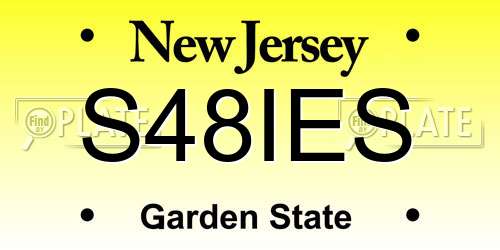 S48IES New Jersey License Plate