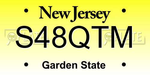 S48QTM New Jersey License Plate