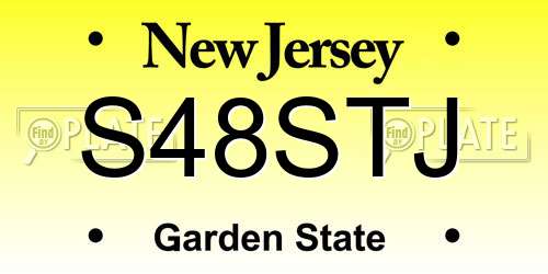 S48STJ New Jersey License Plate