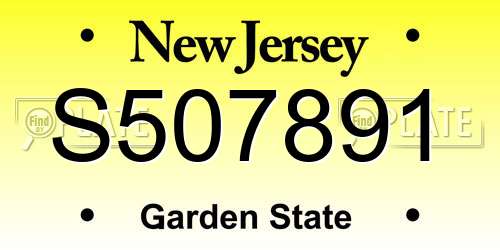 S507891 New Jersey License Plate