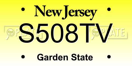 S508TV New Jersey License Plate