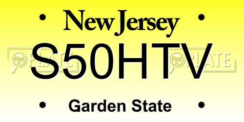 S50HTV New Jersey License Plate