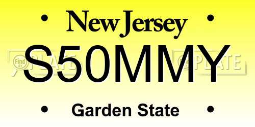 S50MMY New Jersey License Plate