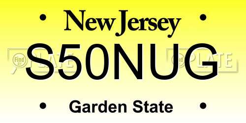 S50NUG New Jersey License Plate