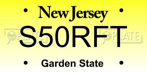 S50RFT New Jersey License Plate