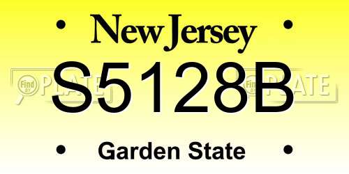 S5128B New Jersey License Plate