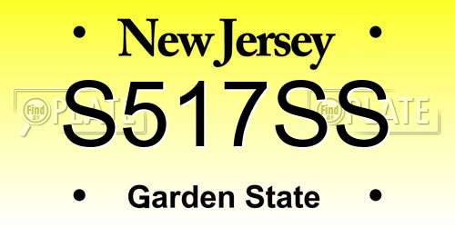 S517SS New Jersey License Plate