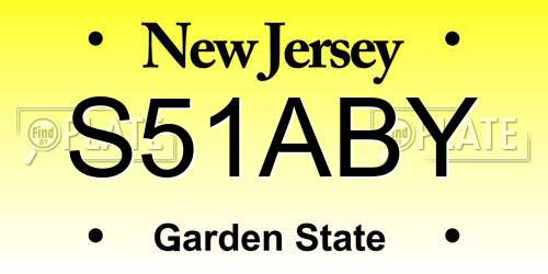 S51ABY New Jersey License Plate