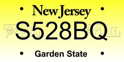 S528BQ New Jersey License Plate