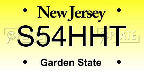 S54HHT New Jersey License Plate