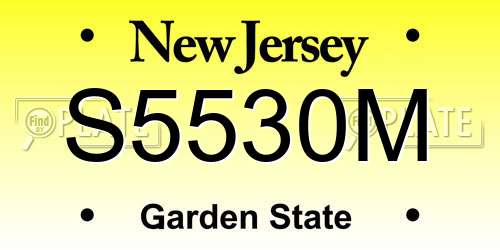 S5530M New Jersey License Plate