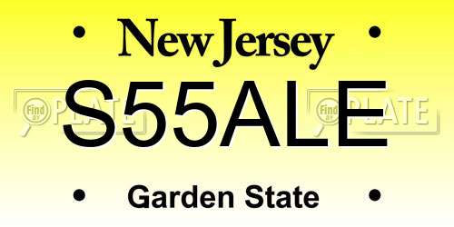 S55ALE New Jersey License Plate