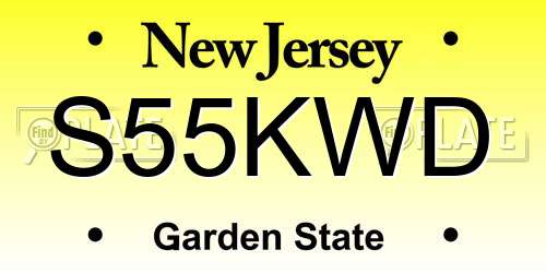 S55KWD New Jersey License Plate