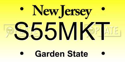 S55MKT New Jersey License Plate