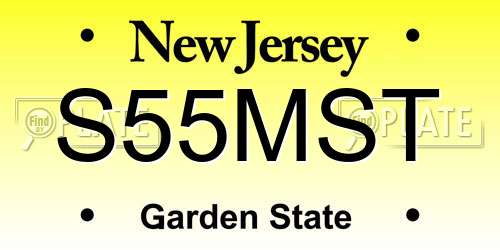 S55MST New Jersey License Plate