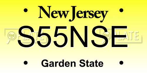 S55NSE New Jersey License Plate