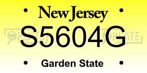 S5604G New Jersey License Plate