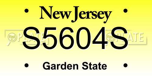 S5604S New Jersey License Plate