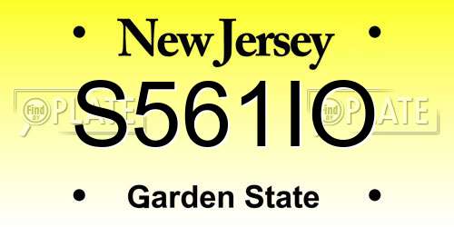 S561IO New Jersey License Plate