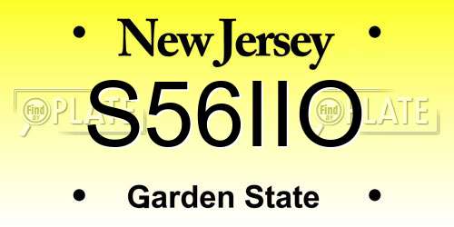 S56IIO New Jersey License Plate