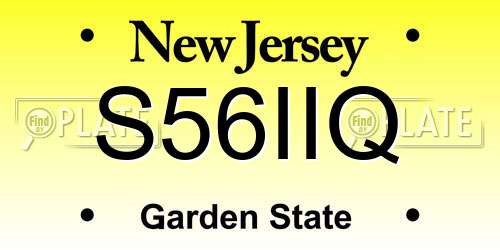 S56IIQ New Jersey License Plate