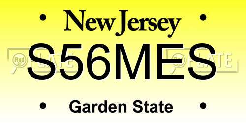 S56MES New Jersey License Plate