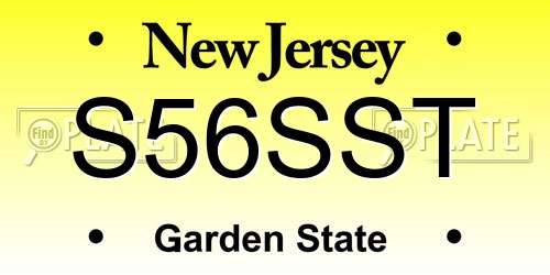 S56SST New Jersey License Plate