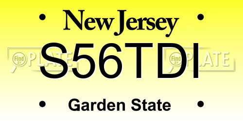 S56TDI New Jersey License Plate