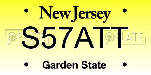 S57ATT New Jersey License Plate