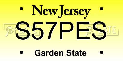 S57PES New Jersey License Plate