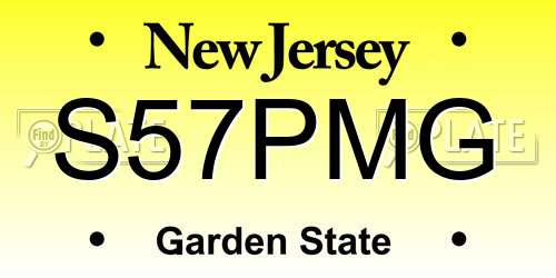 S57PMG New Jersey License Plate