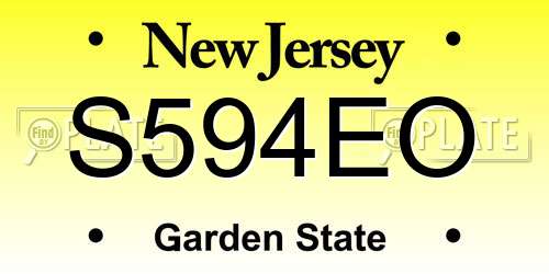 S594EO New Jersey License Plate